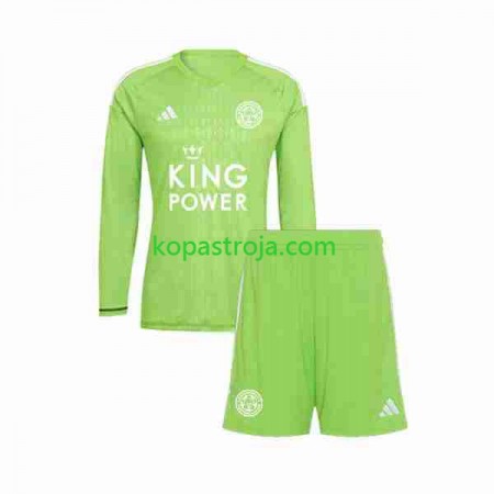 Billiga Fotbollströjor Leicester City Målvakt Barn Borta tröja 2023/24 Långärmad
